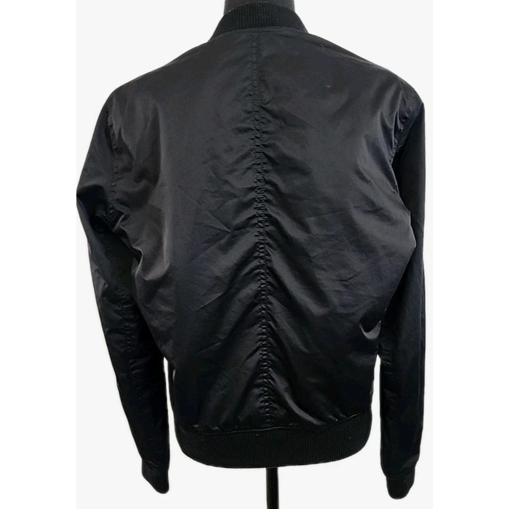 Y2k American Eagle Jacket S Black Floral Embroidered Bomber Boho Festival New - Picture 8 of 16